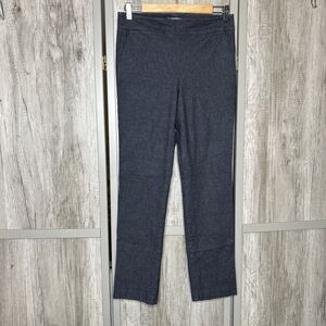 Avenue Montaigne Pants Size 8 Cropped Pull On Pockets Stretch Louis Blue